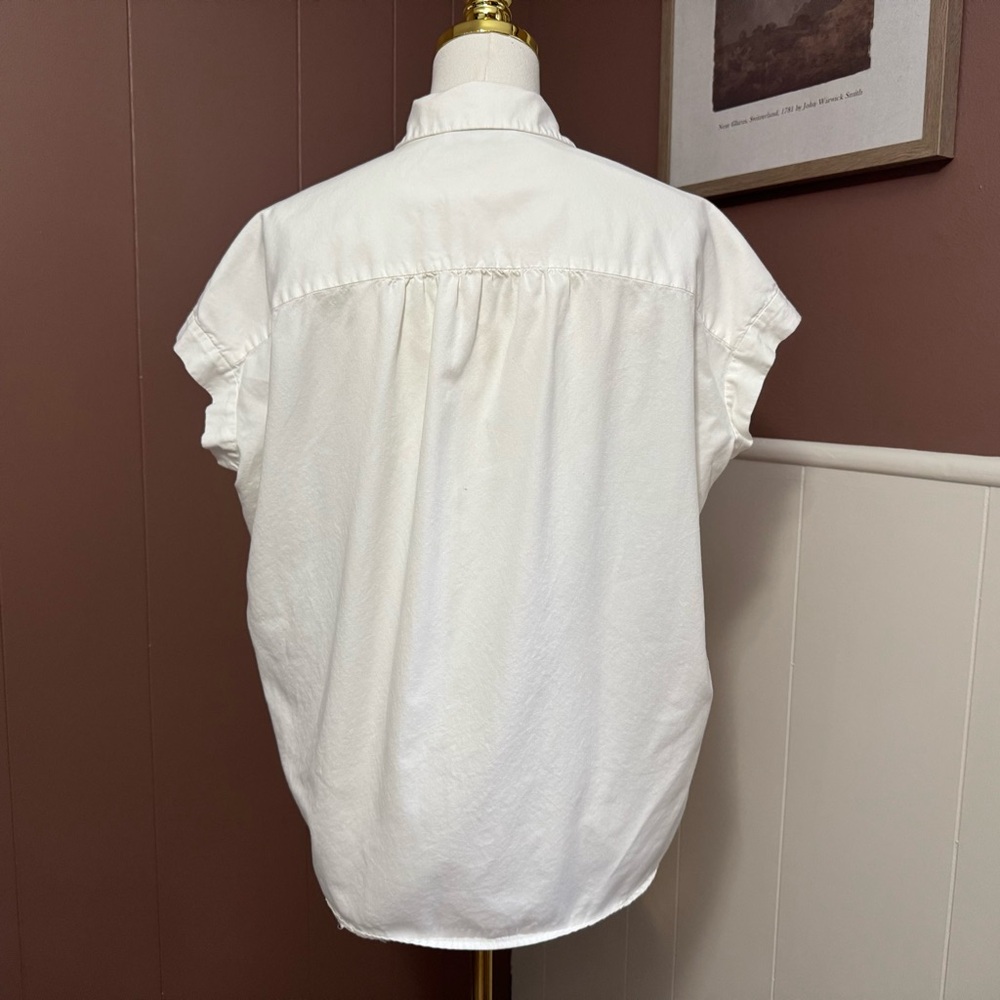 Madewell Central Button Down Oversized Shirt Blou… - image 3